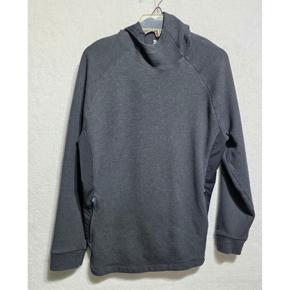 All In Motion Mens Charcoal Heather Mock‎ Neck Long Sleeve Pullover Sweatshirt L